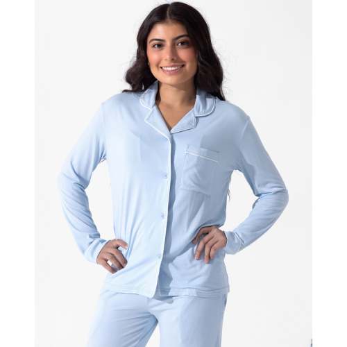 Sky Blue Bamboo Women's Pajama Set