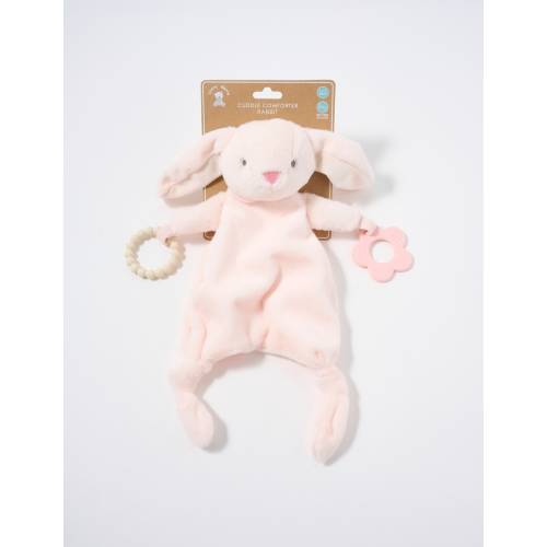 Teeny Weeny Cuddle Comforter with Silicone Teethers, Bunny