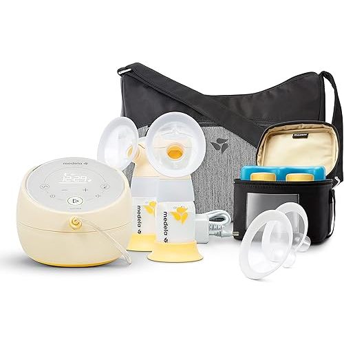 Medela Sonata Smart Breast Pump, Hospital Performance Double Electric Breastpump, Rechargeable, Flex Breast Shields, Touch Screen Display, Connects to Medela Family App, 101037319
