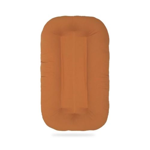 Multifunctional Newborn Baby Lounger, Organic Cotton Infant Nest 0–18M – Portable Breathable 3D Fiber Filling, Machine-Washable (Orange)
