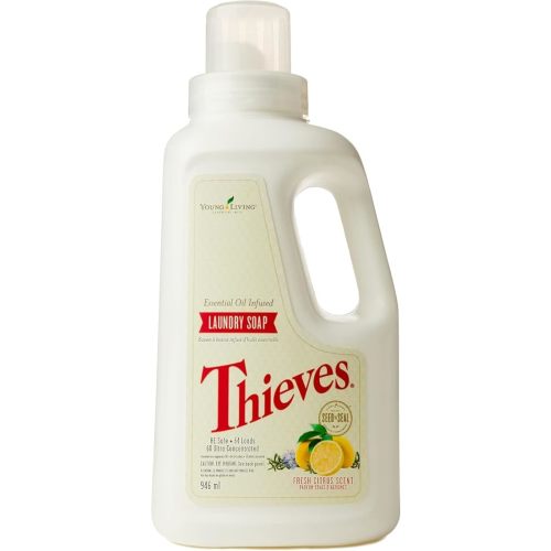 Young Living Thieves Ultra Concentrated Liquid Laundry Detergent | Plant Based Natural Laundry Soap with Lime Essential Oils | Stain Removing Cleaner | Concentrate 32 fl oz
