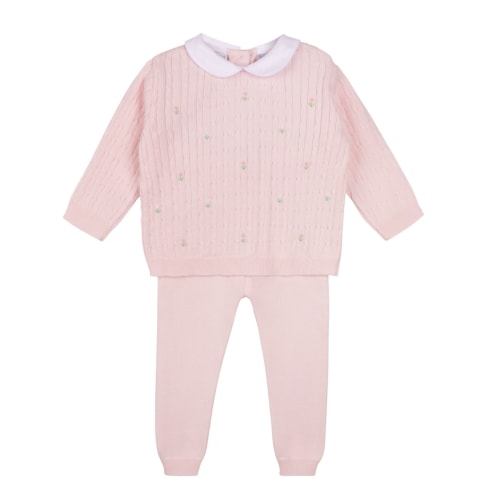 Girls Peter Pan Cable Knit Set