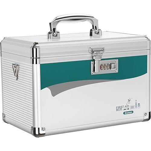 Medicine Lock Box with Combination Lock,Medication lock box12 x 7.68 x 7.87 Inch 【Medium】 safe lock box,medical box organizer