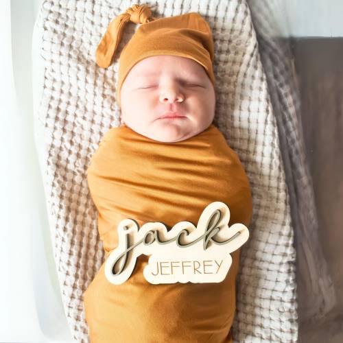 Baby Birth Announcement Name Sign for Hospital Photo | Hospital Name Announcement | Baby Shower Gift, Hospital Plaque | Mini Baby Name Sign