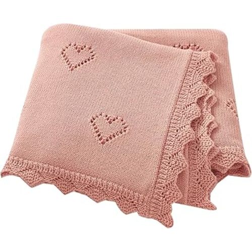 Baby Blanket Cotton Crochet Newborn Neutral Nursery Swaddling Blankets Soft Knitted Boys Girls Receiving Crib 30x40 Inch