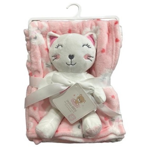 Baby/toddler Pink Blanket & Plush Gift Set