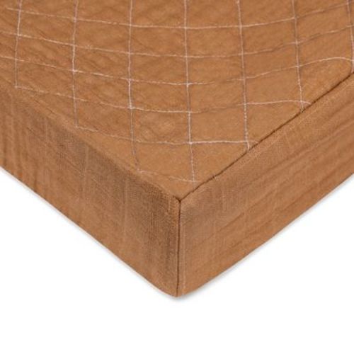 Babyletto Burnt Sienna Quilted Muslin Changing Pad Cover, Gots Certified Organic Cotton