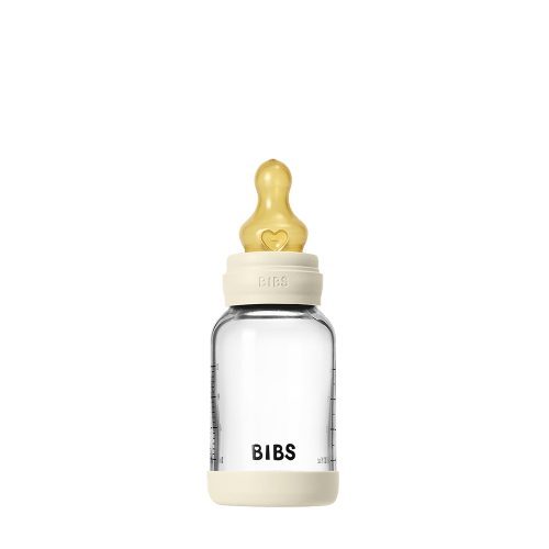Baby Glass Bottle Set 4oz Latex - Ivory