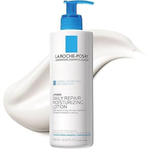 La Roche-Posay Lipikar Daily Repair Moisturizing Cream, Fragrance Free Body Moisturizer with Shea Butter, Body Lotion for Dry Skin, Moisturizing for Sensitive Skin