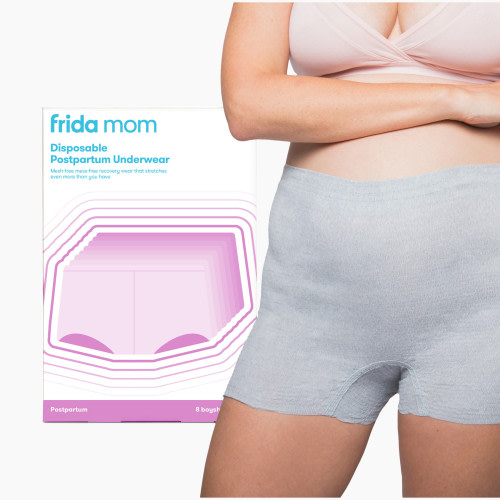 FridaMom High Waisted Disposable Postpartum Underwear - Boy Short, Regular