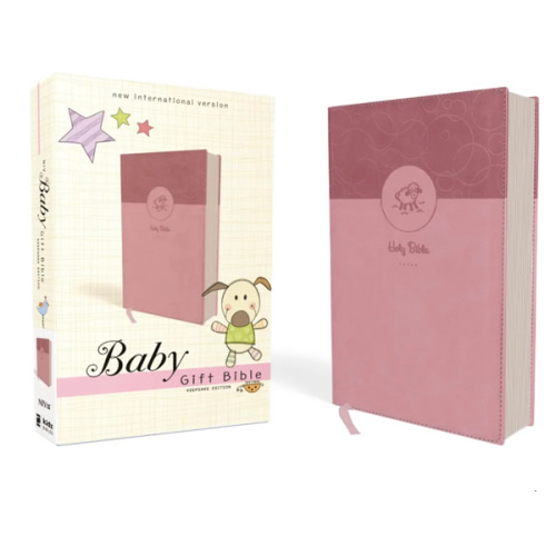 NIV, Baby Gift Bible, Holy Bible, Leathersoft, Pink, Red Letter, Comfort Print: Keepsake Edition
