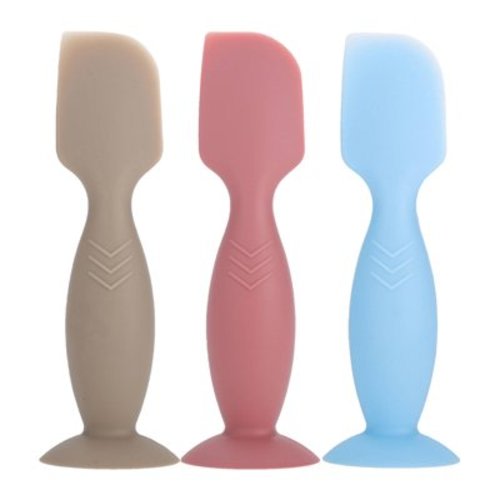 FACEGA 3Pcs Diaper Spatula Silicone Diaper Cream Spatula Medicine with Suction Cup Butt Spatula Baby