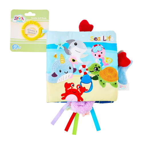 Spark Create Imagine Sea Life Soft Cloth Baby Book, 0+