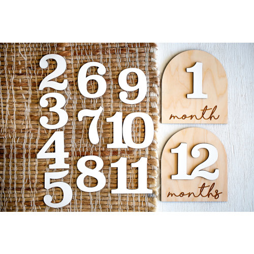 Baby Monthly Milestone Interchangeable Monthly Milestone Markers Wooden Boho Baby Photos Milestone Disks Monthly Photo Prop Milestone Cards