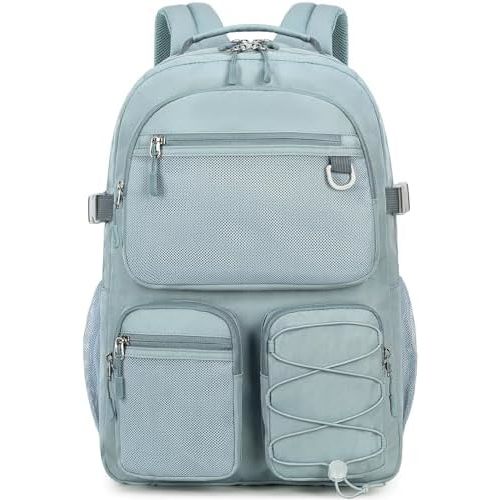 Lohol Water Resistant Backpack with Mulitiple Pockets for School Travel Outdoor College, 15.6 inch Laptop Daypack for Men and Women (Blue)