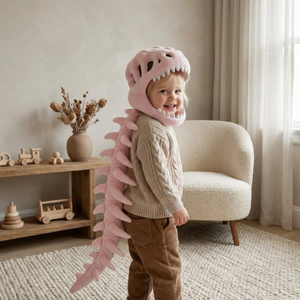 Little Manta Dino Plush Hoodie