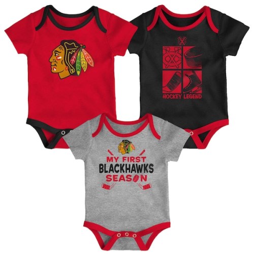Chicago Blackhawks Newborn & Infant Legend Three-Piece Bodysuit Set