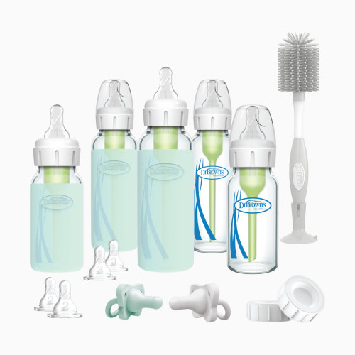 Dr. Brown's Options+ Narrow Glass Baby Bottle Starter Gift Set - White