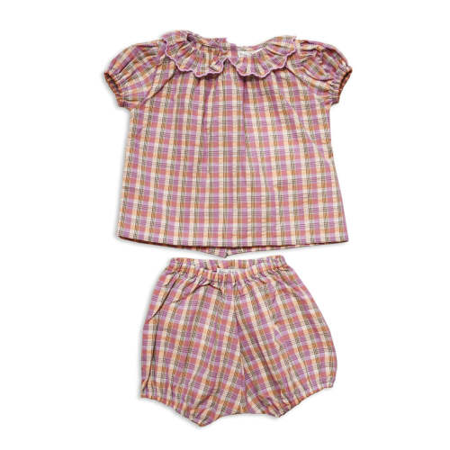 Clara Baby Set - Blossom Check – Manymoons