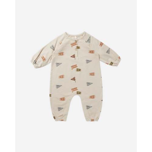 Henley Bubble Jumpsuit || Flags
