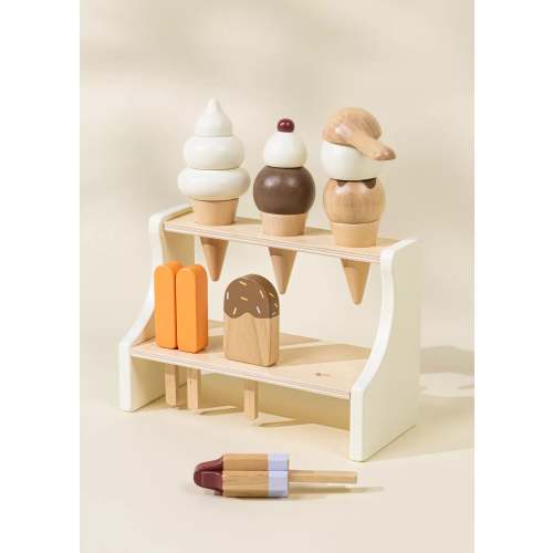 Wooden Ice Cream Stand and Accessories