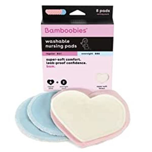 Amazon.com : Bamboobies Women’s Nursing Pads, Reusable and Washable, Variety Pack, Leak-Proof Pads for Breastfeeding, Blue and Pink, 8 Pads : Nursing Bra Pads : Baby