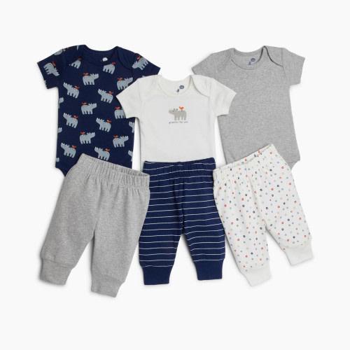 Small Story The 6 Piece Set - Rhino And Bird, Newborn