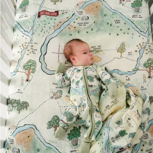 Hundred Acre Woods Bamboo Crib Sheet