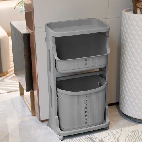 Plastic Two Tier Laundry Basket