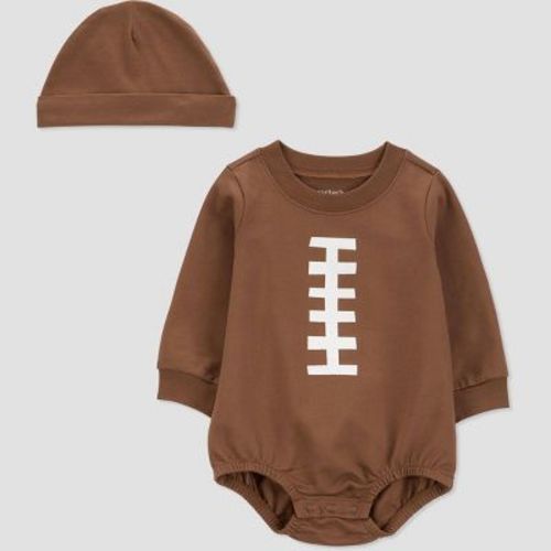 Carter's Just One You® Baby Football Romper - Brown Newborn