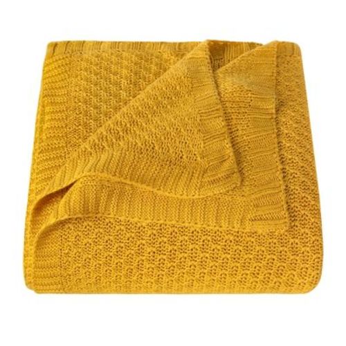 30"x40" Bamboo-Derived Rayon Toddler Blanket, Cooling Breathable Cable Knit Blanket for Crib & Stroller - NTBAY