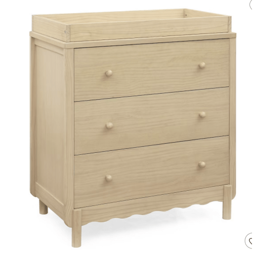 Drawer Dresser with Changing Top - Sandstone: