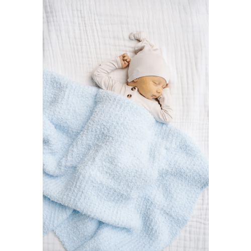 Chenille Blanket - Sky Blue - Large – Lou Lou & Company