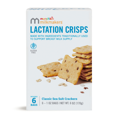 Munchkin® Milkmakers® Lactation Crisps, Sea Salt Crackers, 6 Count