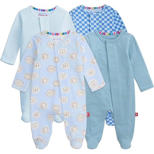 Magnetic Me Cloudstretch 4-Pack Bundle | Magnetic Baby Footie Pajamas