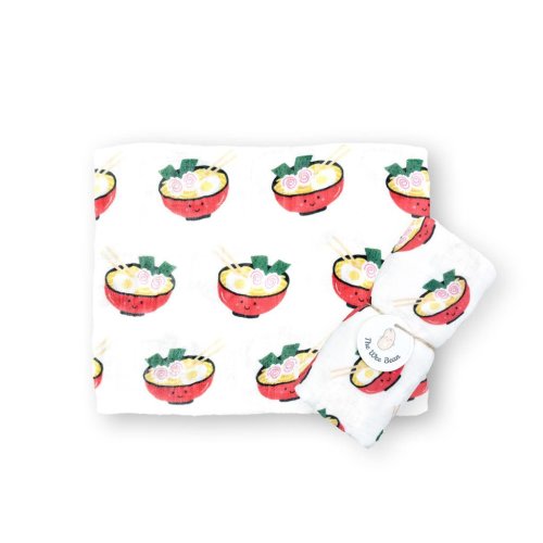 Organic Bamboo Swaddle - Ramen | The Wee Bean