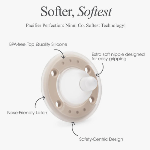 Ninni Pacifier Petal Pink 2 Pack