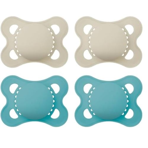 MAM Original Matte Baby Pacifier, Nipple Shape Helps Promote Healthy Oral Development, Sterilizer Case, Boy and Girl, 0-6 Months (2 Count) (Pack of 2)