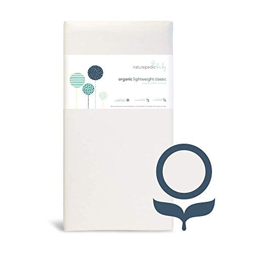 Naturepedic Organic Baby Crib Mattress - Lightweight Infant & Toddler Mattress - Waterproof Baby Bed Mattress for Crib - Non-Toxic Mattress for Baby and Toddler Bed - 52" x 28”