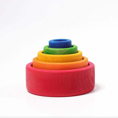 Grimm's Set of Bowls - Outside Red – The Natural Baby Company