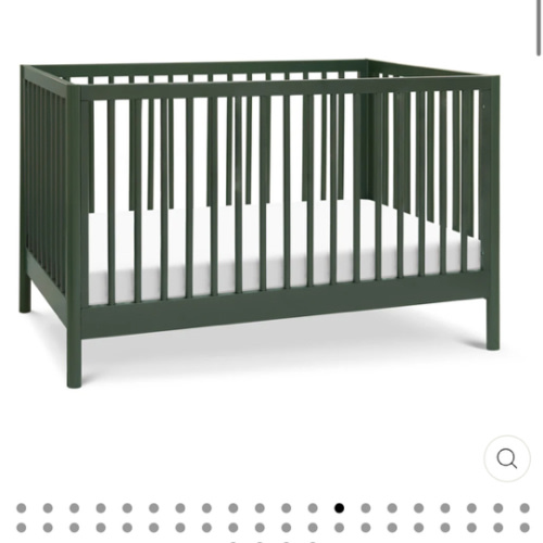Birdie 3-in-1 Convertible Crib - Forest Green