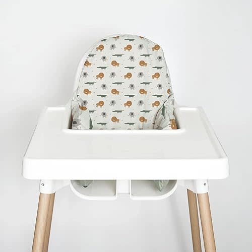 Highchair Cushion Cover for Inflatable Cushion, Compatible for IKEA Antilop Highchair, High Chair Accessories Stain-Proof and Wipeable Cushion Cover (Cushion NOT Included)(Savannah)