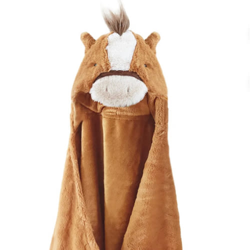 Truffles Horse  Hooded Blanket