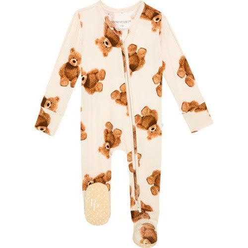 Freddy Teddy Fitted Footie Pajamas, 3-6M