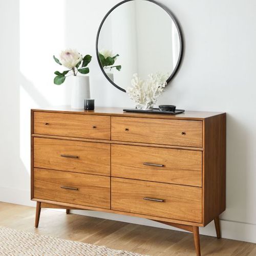 Mid-Century 6-Drawer Changing Table (56")