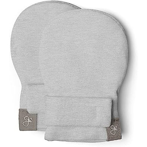goumikids Viscose Made from Bamboo Organic Cotton Stay-On Baby Mitts Preemie Storm Gray