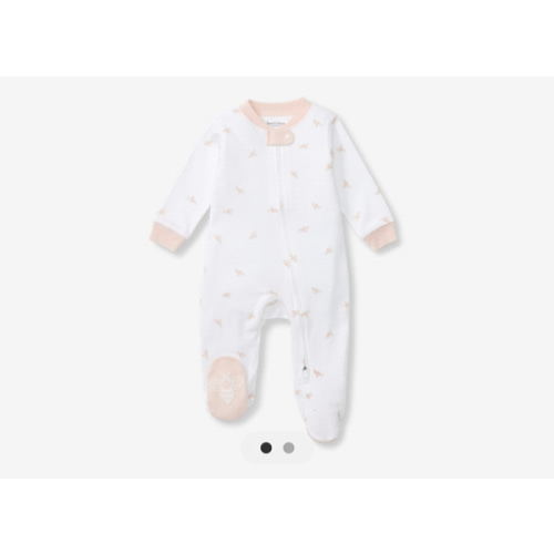 Burt's Bees Baby Girls Zip Front One-Piece Pajamas, Sleep & Play Loose Fit, 100% Organic Cotton
