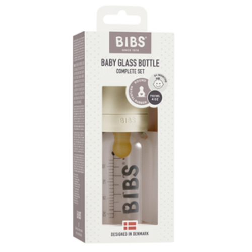 Bibs Baby Glass Bottle Complete Set Ivory 1 Each