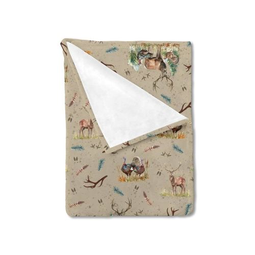 Vintage Deer Hunting Baby Blanket for Boys Turkey Hunting Receiving Blankets Wild Animals Hunter Toddler Nursery Bedding Blanket Newborn Infant Stroller Crib Swaddle Blanket 30x40