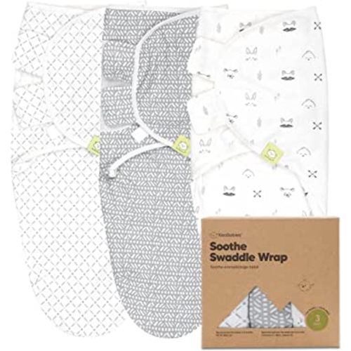 3-Pack Organic Baby Swaddle Sleep Sacks - Newborn Swaddle Sack - Ergonomic Baby Swaddles 0-3 Months - Baby Sleep Sack - Baby Swaddle Blanket Wrap - Baby Swaddle Sack - Baby Swaddle Wrap (Nordic Large)